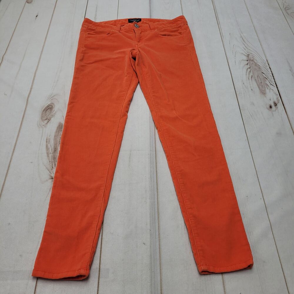 American Eagle Outfitters Bright Orange Skinny Corduroy Pants